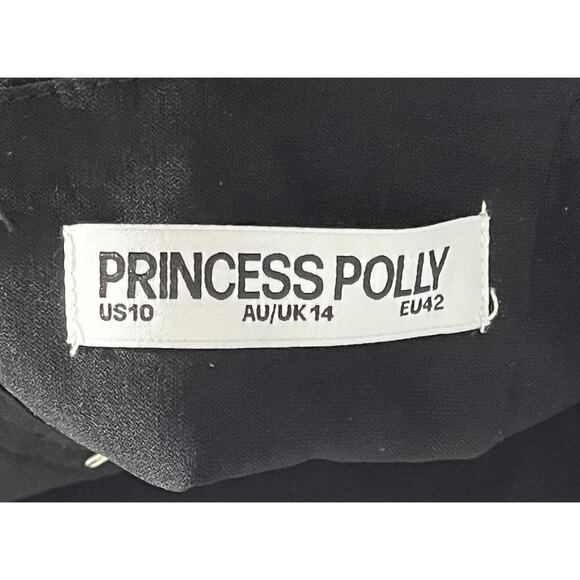 Princess Polly Black Renaissance Corset with White Lace, Top Size 10 - Picture 3 of 5
